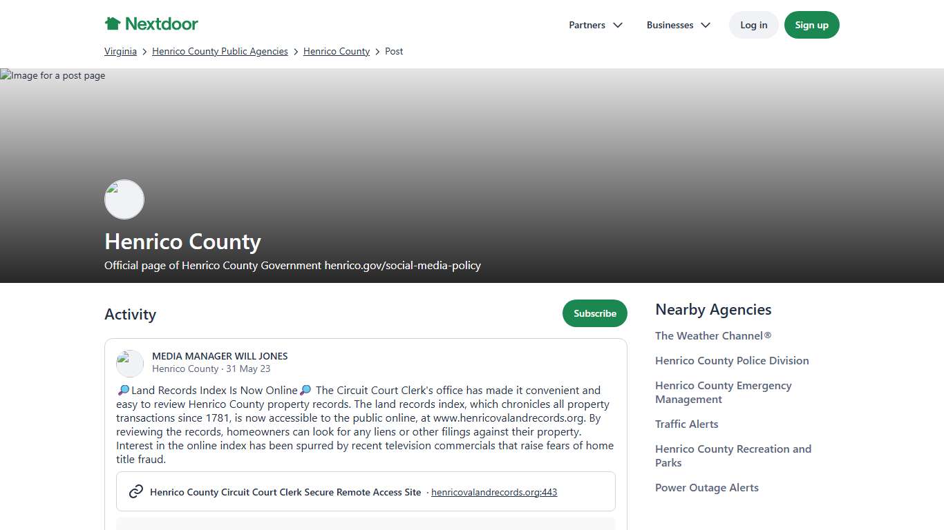 🔎Land Records Index Is Now Online🔎